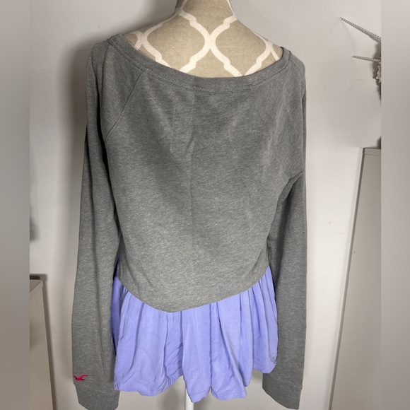Oversized cozy crop gray sweatshirt - Picture 5 of 7